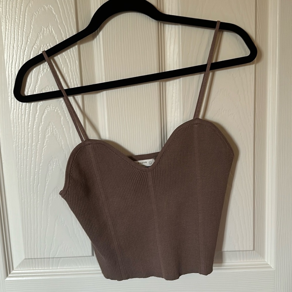Dark beige tank top